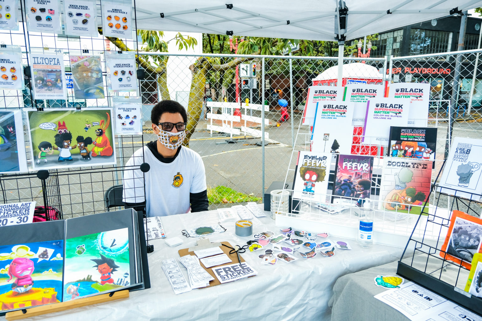 Male vendor at Northwest Made Holiday Market