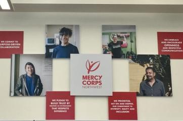 Mercy corps wall testimonials