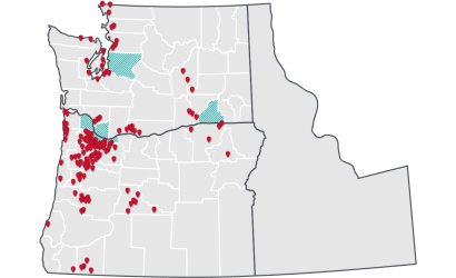 Pacific northwest service map