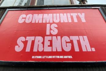 Community is strength banner