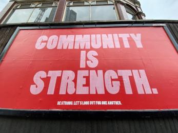 Community is strength banner